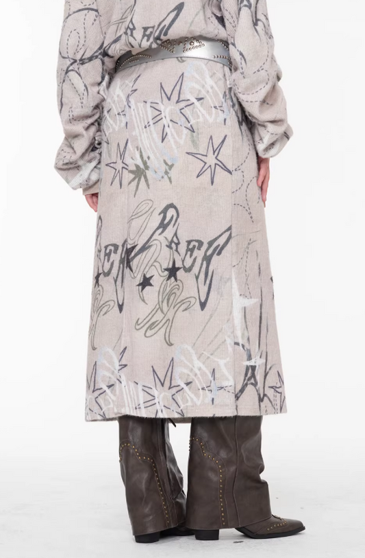 Wasteland Echo Knit Midi Skirt