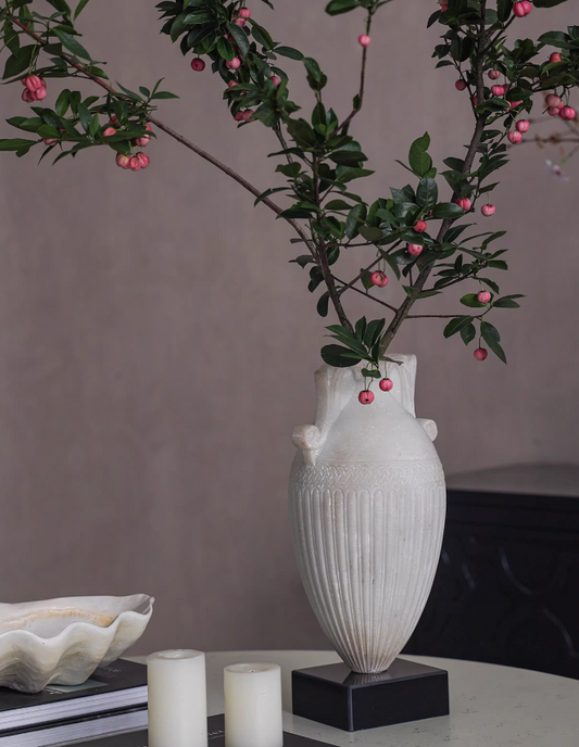 Twin Echo – Jade-Style Double-Handle Nordic Vase