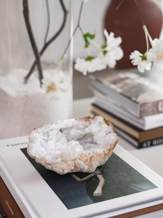 Crystal Sanctuary – Agate & Quartz Geode Display