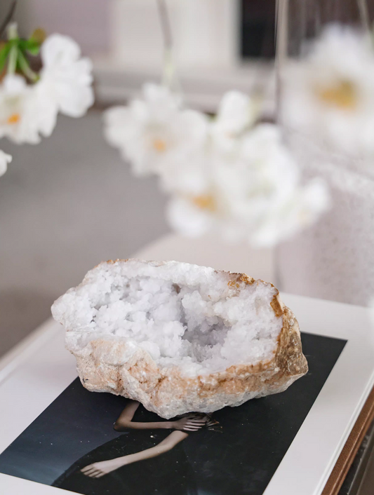 Crystal Sanctuary – Agate & Quartz Geode Display