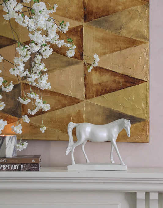 Cavalier Heritage – Hand-Carved Wooden Horse Sculpture