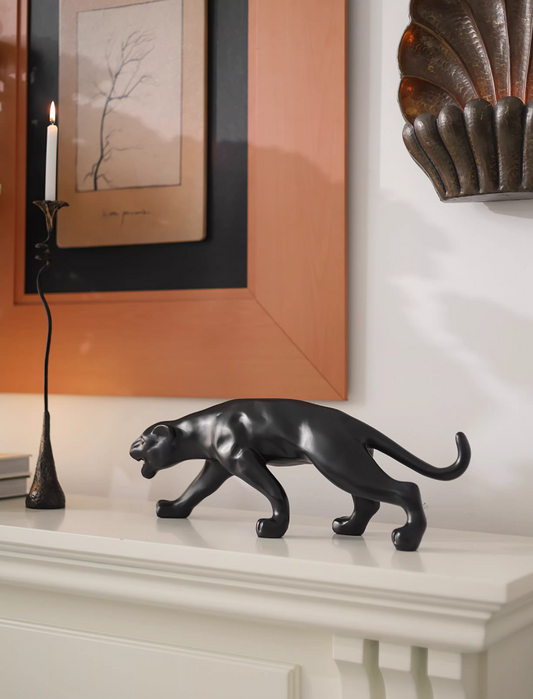 Leopard Fortune – French Vintage Leopard Prosperity Sculpture