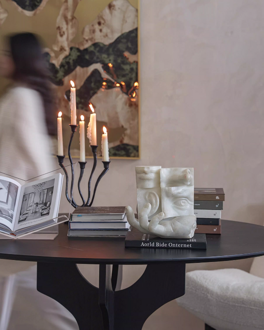 Sensory Verse – Abstract Facial Jade-Style Sculpture Art Object