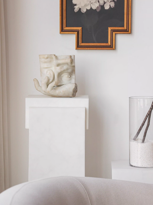 Sensory Verse – Abstract Facial Jade-Style Sculpture Art Object