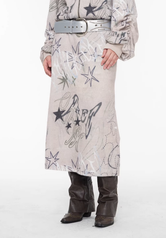 Wasteland Echo Knit Midi Skirt